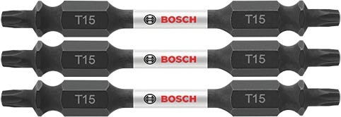 Torx #15 Double-Ended Bits Impact Tough 2.5 In Bosch ITDET152503 3 Pc Torx #15 Double-Ended Bits Impact Tough 2.5 In Bosch ITDET152503 3 Pc